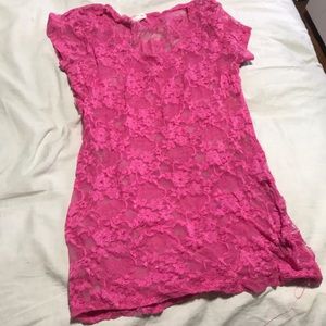 Lace see through shirt